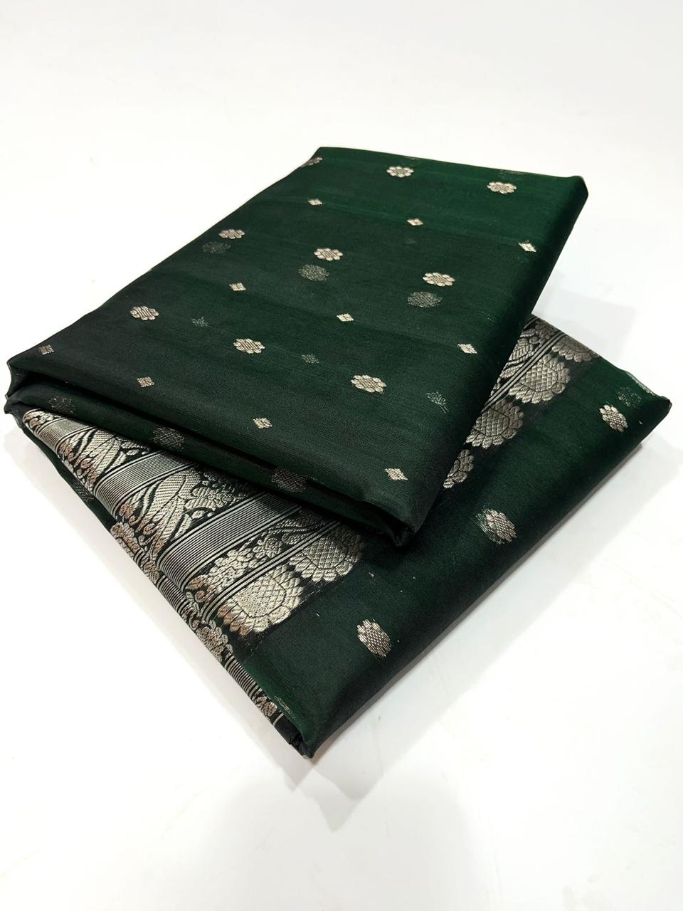 Green With Border Chanderi Saree